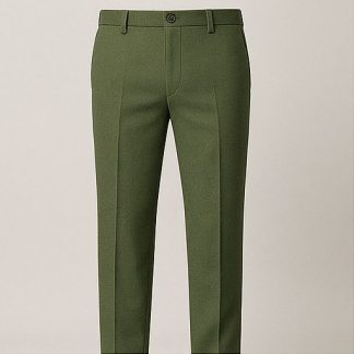Men Green Formal Pant