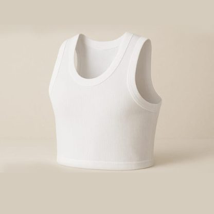 INNERO Men's Vest Cotton Sleevless Round Neck Vest Undershirt (White) - Image 4