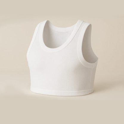 INNERO Men's Vest Cotton Sleevless Round Neck Vest Undershirt (White) - Image 3