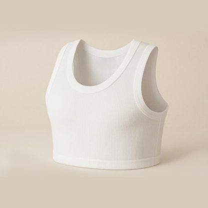 INNERO Men's Vest Cotton Sleevless Round Neck Vest Undershirt (White) - Image 2