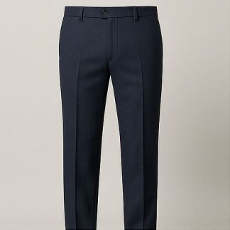 Men Navy Blue Formal Pant
