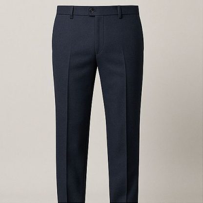 Men Navy Blue Formal Pant