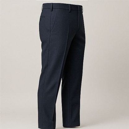 Men Navy Blue Formal Pant - Image 2