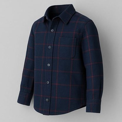 Men Navy Blue Checked Regular Fit Cotton Shirt - Image 3