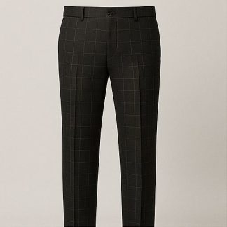 Men Black check Formal Pant