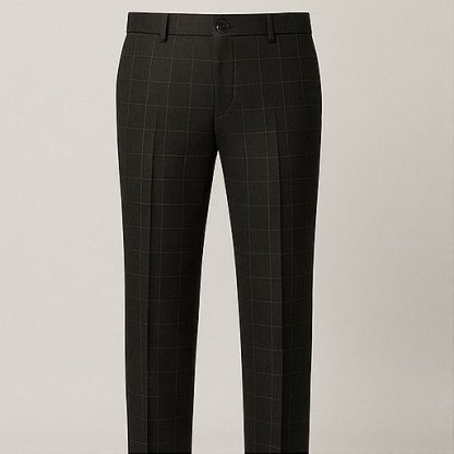 Men Black check Formal Pant