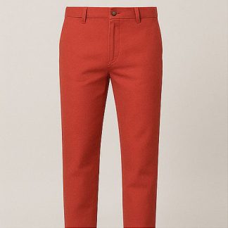 Men Charcol Red Formal Pant