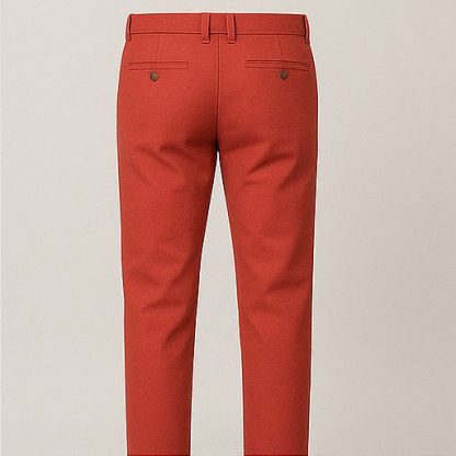 Men Charcol Red Formal Pant - Image 2