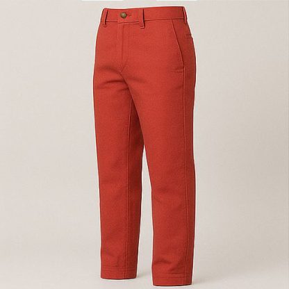 Men Charcol Red Formal Pant - Image 4
