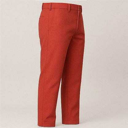 Men Charcol Red Formal Pant - Image 3