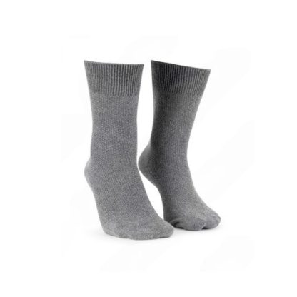 Compact Cotton Full Length Gray Comman Style Socks - Image 4