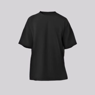 Men Half Over Size Black Tshirt