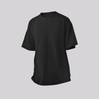 Men Half Over Size Black Tshirt - Image 2