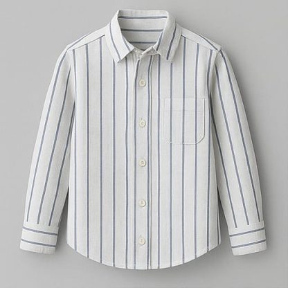 Men Strip White Regular Fit Cotton Shirt
