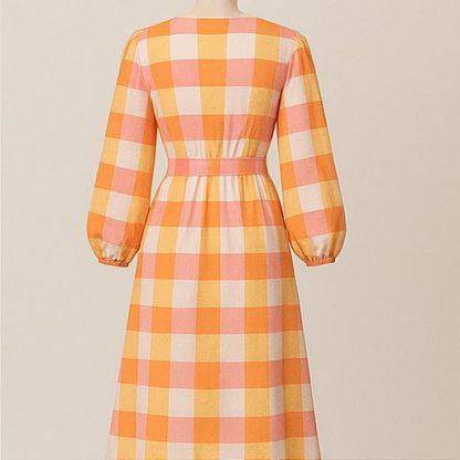 Women’s Check Western Dress - Image 2